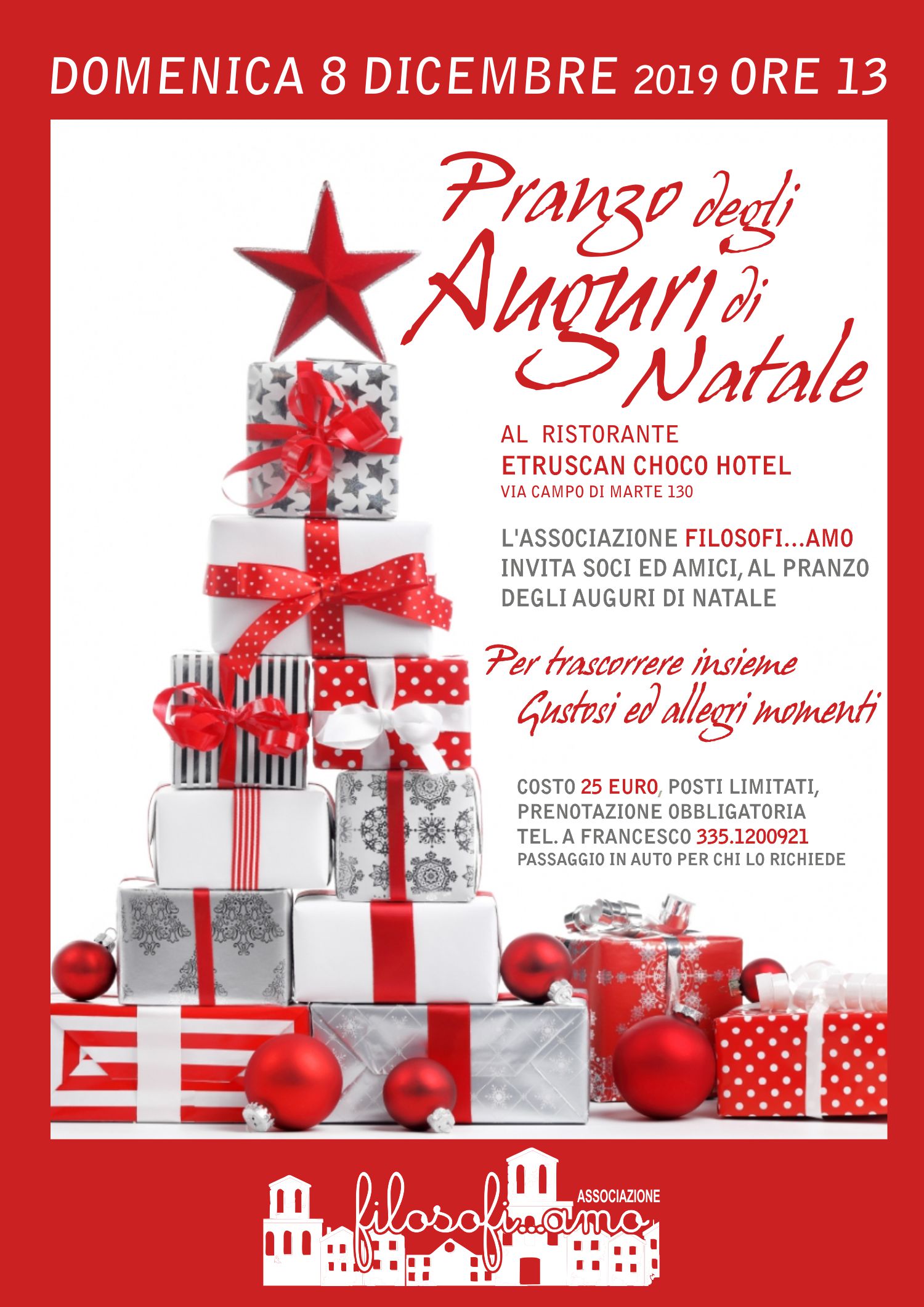 Auguri Di Natale Hotel.8 Dicembre Pranzo Degli Auguri Di Natale Filosofi Amo